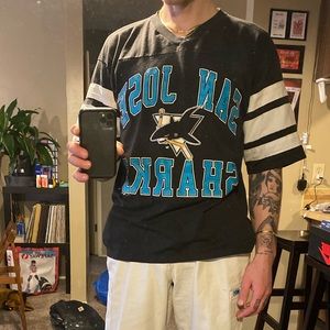 Vintage San Jose Sharks 3/4 length Tshirt